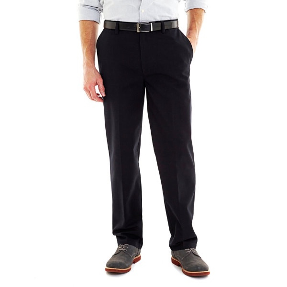 NWT St Johns Bay Worry free black chino relaxed fit 31x30